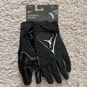 Nike Jordan Superbad Football Gloves Black White DX4476-091 Size 3XL NWT